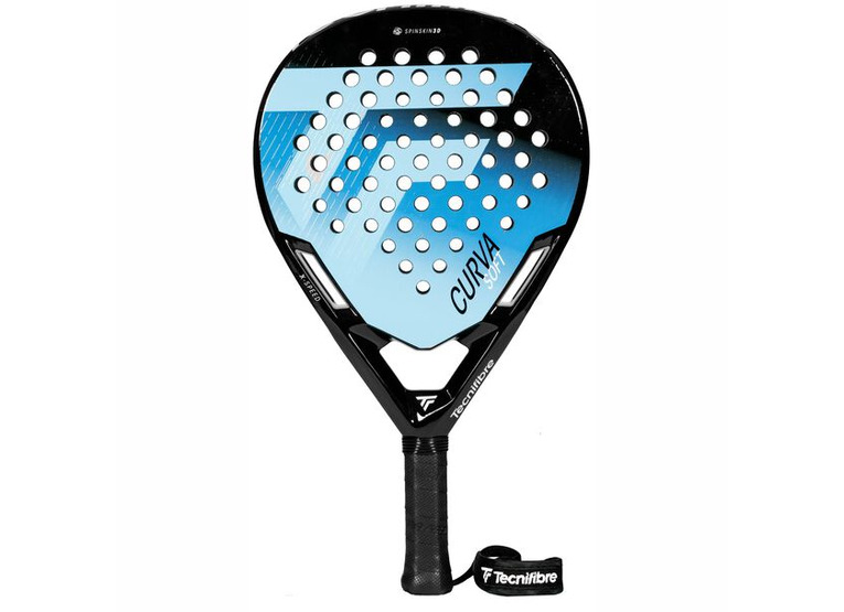 Tecnifibre Curva soft 2026 padelracket zwart/blauw Tecnifibre Curva soft 2026 padelracket zwart/blauw