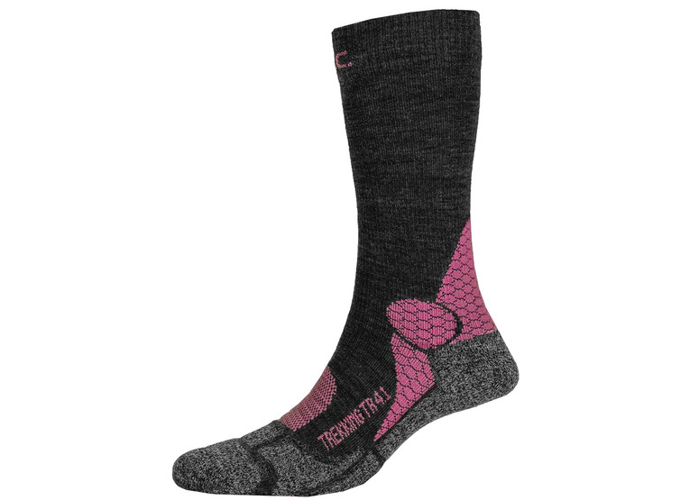 P.A.C. TR 4.1 merino stability trekking sokken anthracite coral dames