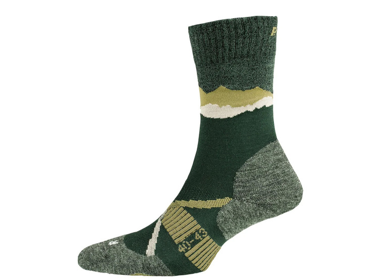P.A.C. TR 3.2 merino light trekking sokken anthracite olive dames
