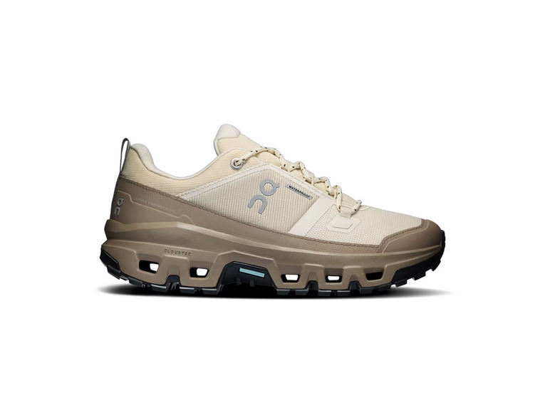 On Cloudrock low waterproof wandelschoen grain/soba dames On Cloudrock low waterproof wandelschoen grain/soba dames