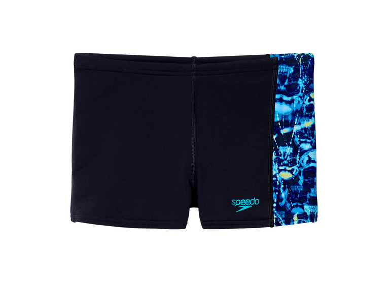 Speedo Printed panel zwembroek zwart/blauw KIDS Speedo Printed panel zwembroek zwart/blauw KIDS