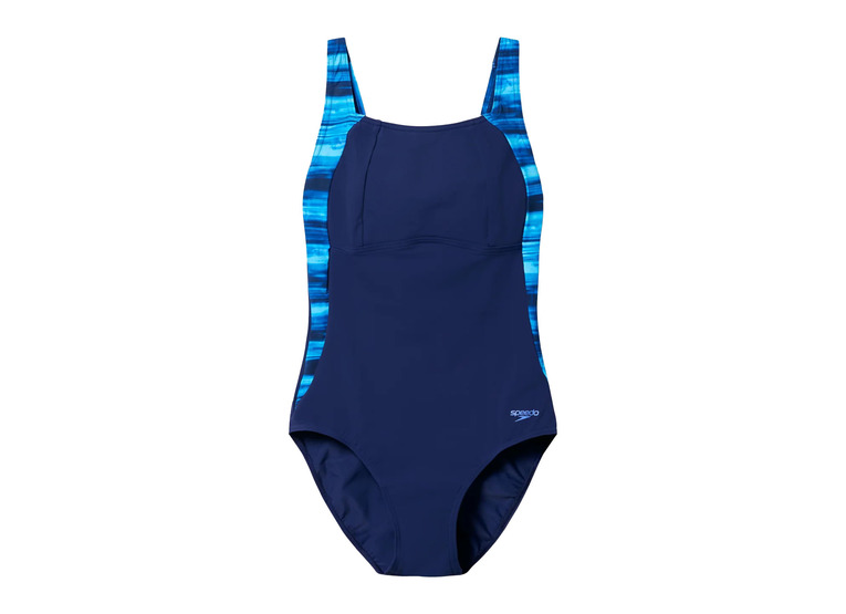 Speedo Luna Lustre printed badpak navy dames Speedo Luna Lustre printed badpak navy dames