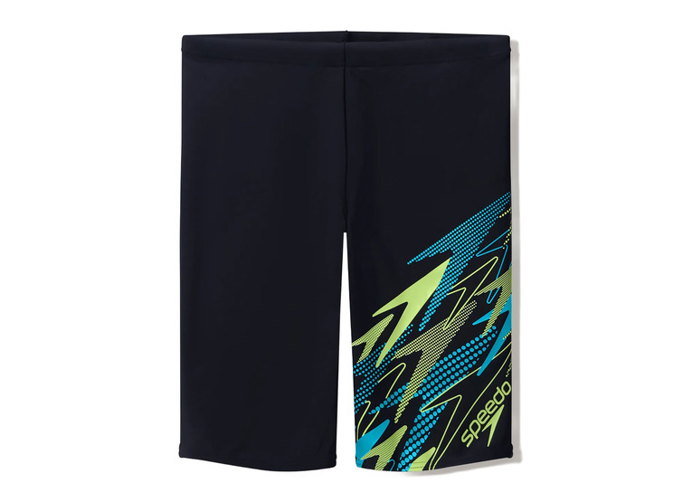 Speedo Medley logo jammer zwart/groen heren Speedo Medley logo jammer zwart/groen heren