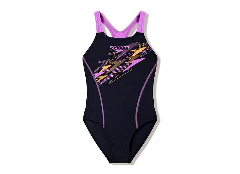 Speedo Medley logo medalist bdpak antraciet/neonjelly meisjes Speedo Medley logo medalist bdpak antraciet/neonjelly meisjes