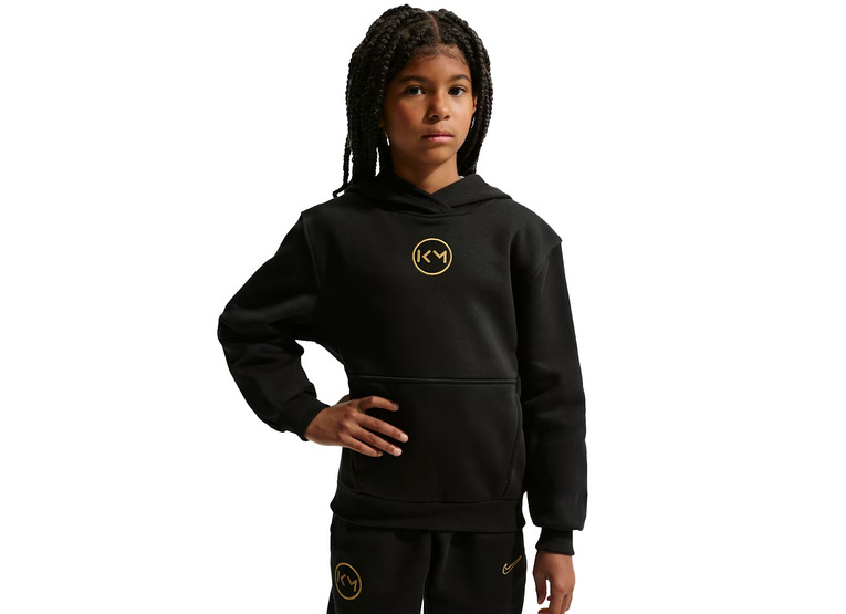 Nike Kylian Mbapp? club fleece voetbalhoodie zwart KIDS