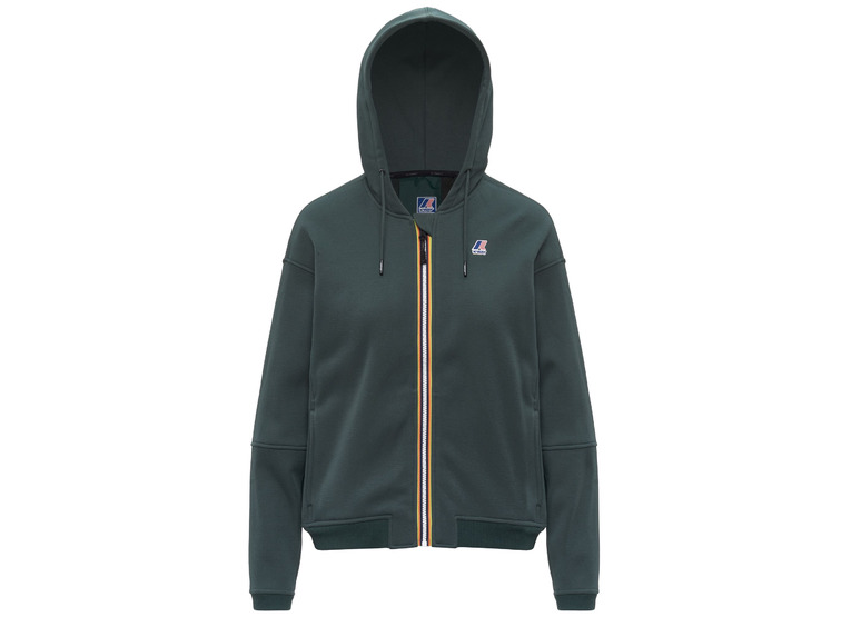 K-Way lara brushed FZ sweater green jungle dames