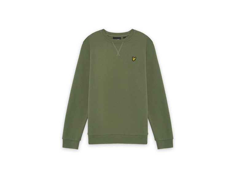Lyle & Scott brush back crew neck sweatshirt fatigue olive KIDS