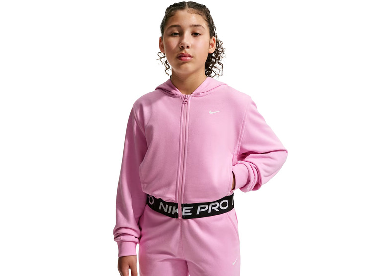 Nike Pro Fleece Dri-FIT hoodie pink rise meisjes
