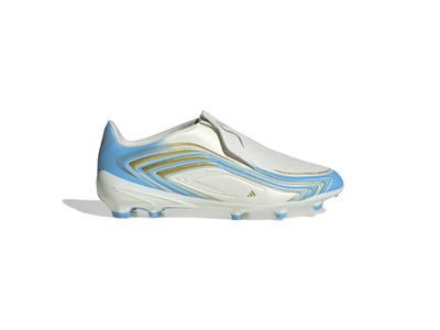 Adidas F50 Messi League veterloze FG voetbalschoen ivory/icey blue KIDS