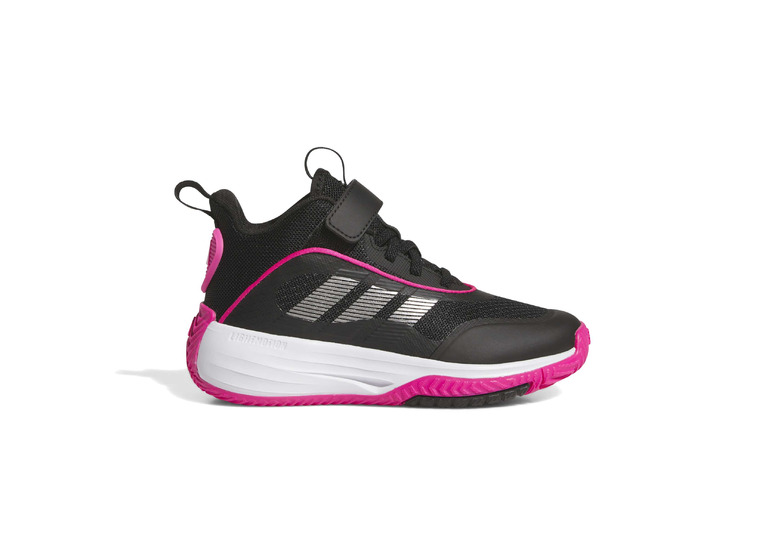Adidas Ownthegame 3.0 basketbalschoen zwart/roze KIDS
