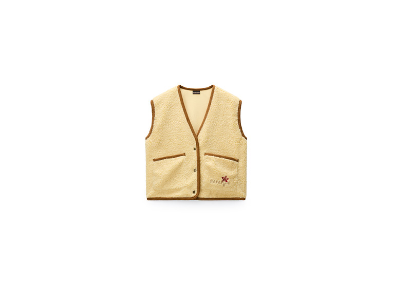 Napapijri Bloom fleece bodywarmer beige dames Napapijri Bloom fleece bodywarmer beige dames