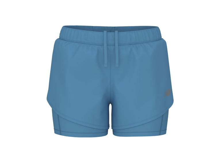 New Balance Sport 2-in-1 short blauw dames New Balance Sport 2-in-1 short blauw dames