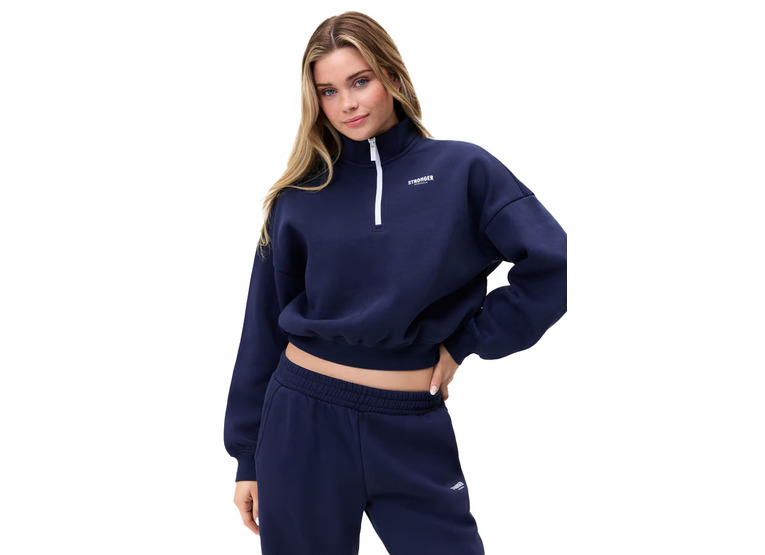 Stronger half zip sweatshirt navy dames