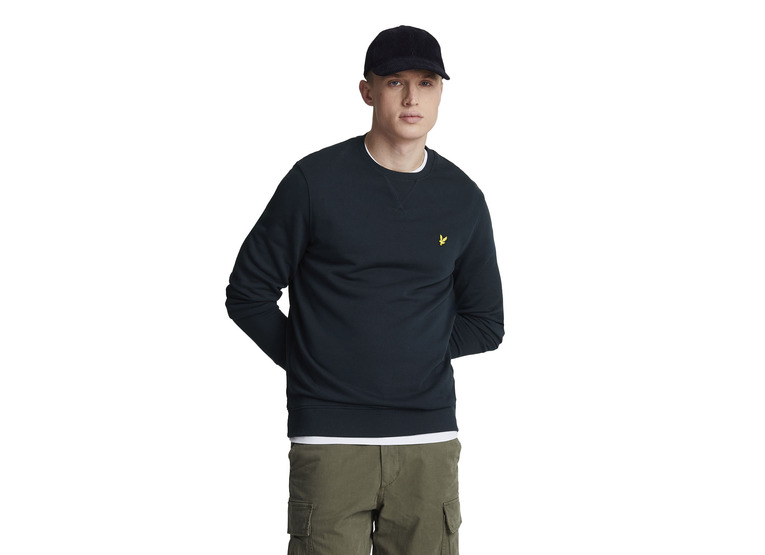 Lyle & Scott katoenen sweatshirt met ronde hals navy heren Lyle & Scott katoenen sweatshirt met ronde hals navy heren