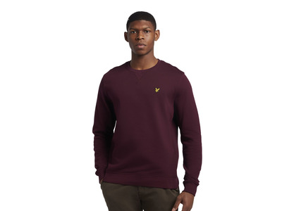 Lyle & Scott katoenen sweatshirt met ronde hals burgundy heren Lyle & Scott katoenen sweatshirt met ronde hals burgundy heren