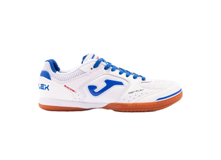 Joma Top Flex IN voetbalschoen wit/blauw