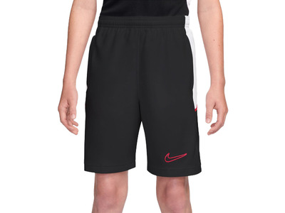 Nike Academy Dri-FIT knit voetbalshort zwart/bright crimson KIDS Nike Academy Dri-FIT knit voetbalshort zwart/bright crimson KIDS
