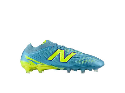 New Balance Tekela elite low laced FG V5 voetbalschoen metallic blue/alkaline green