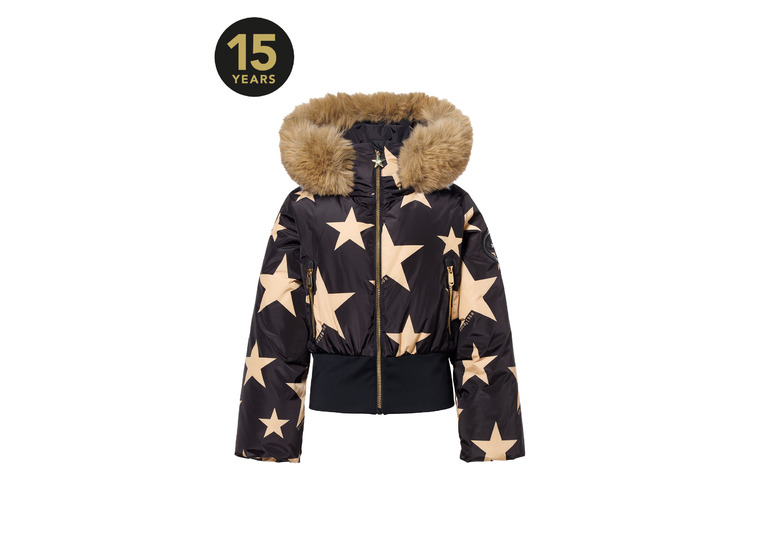 Goldbergh shinnen skijas faux border zwart/goud dames