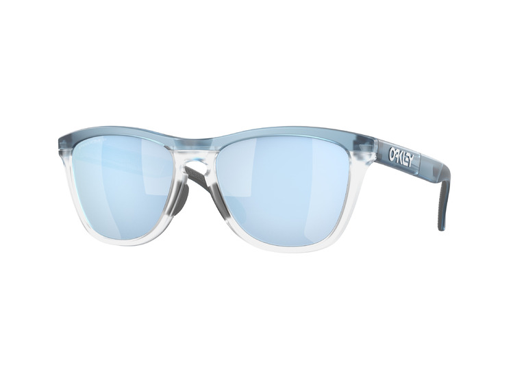 Oakley Frogskins zonnebril transparant stonewash/prizm deep water polarized