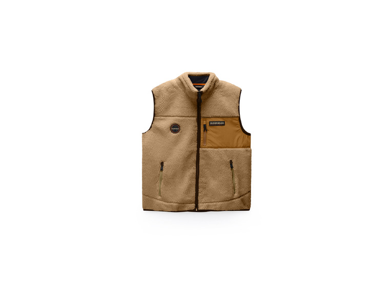 Napapijri Yupik fleece vest bruin heren Napapijri Yupik fleece vest bruin heren