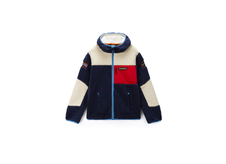 Napapijri Yupik fleecehoodie blauw heren Napapijri Yupik fleecehoodie blauw heren