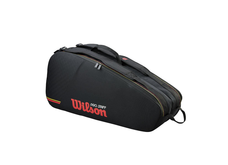Wilson Pro Staff tour 6 pack racketbag zwart Wilson Pro Staff tour 6 pack racketbag zwart