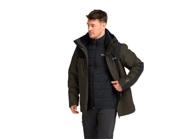 Jack Wolfskin Jasper Pro 3in1 jacket obsidian moss heren Jack Wolfskin Jasper Pro 3in1 jacket obsidian moss heren