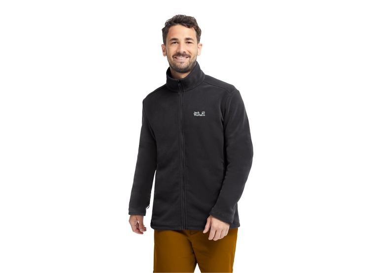 Jack Wolfskin Taunus 200 FZ fleecejack zwart heren Jack Wolfskin Taunus 200 FZ fleecejack zwart heren