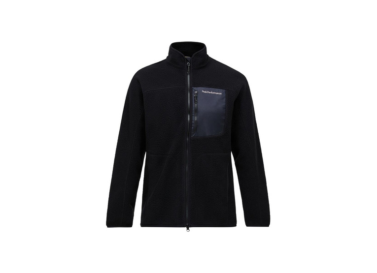 Peak Performance naturerush pile zip jacket zwart heren