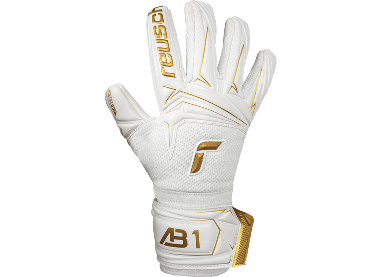 Reusch Attrakt AB1 advance junior keepershandschoen wit/goud KIDS