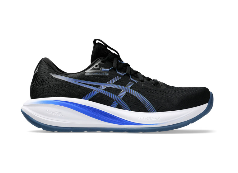 Asics Gel-Cumulus 28 loopschoen zwart/neon blue heren