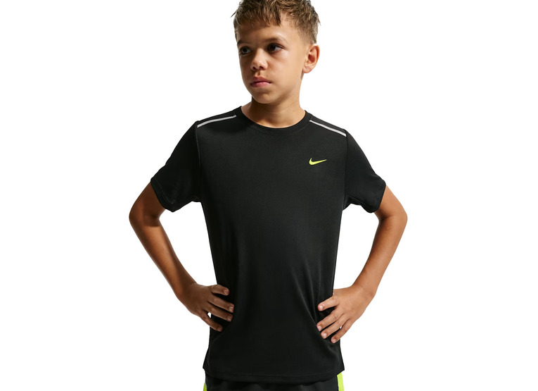 Nike Miler Dri-Fit T-shirt zwart/lemon venom KIDS