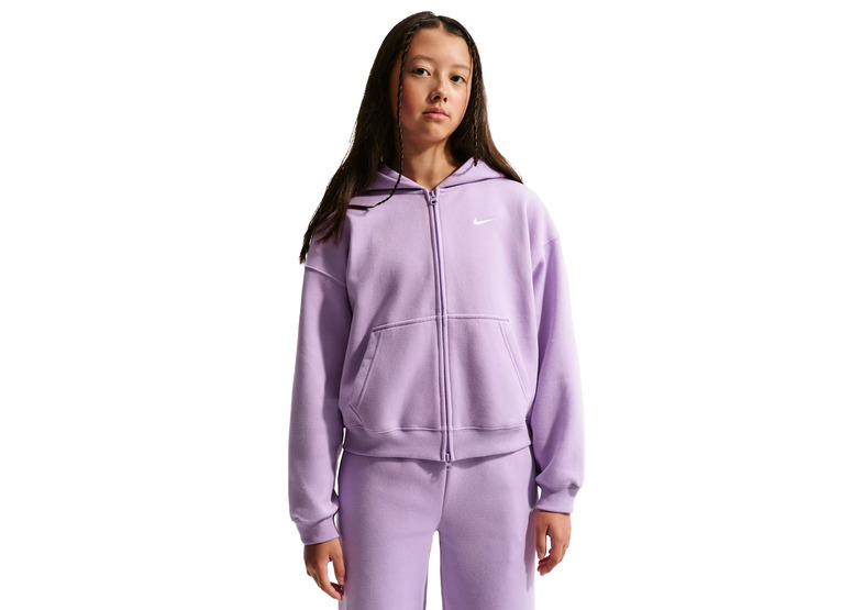 Nike Sportswear studio fleece hoodie violet star meisjes Nike Sportswear studio fleece hoodie violet star meisjes