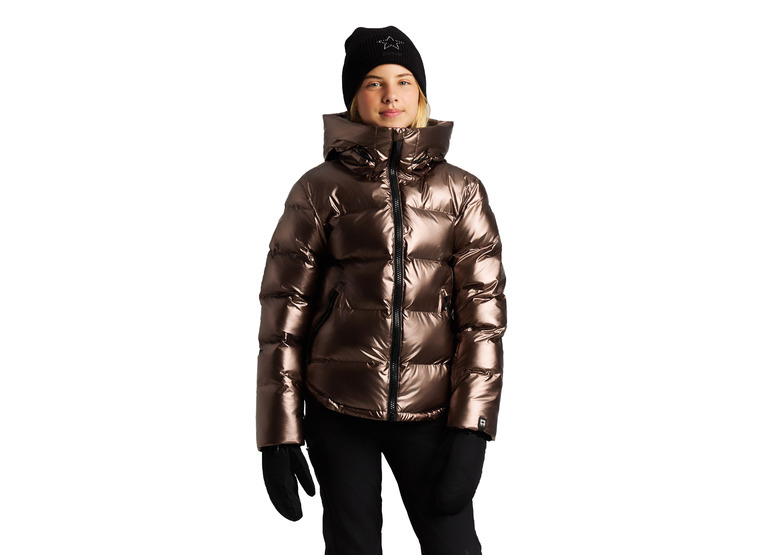 Protest PRTNicole Jr Metallic puffer skijas copper brown meisjes