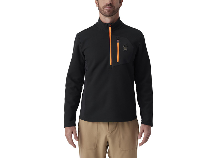 Spyder Bandit half zip skipully zwart/fusion orange heren Spyder Bandit half zip skipully zwart/fusion orange heren