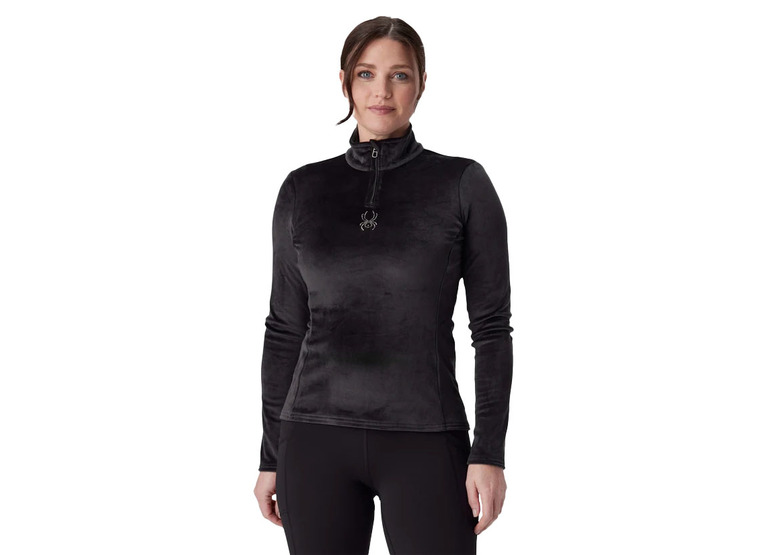 Spyder Shimmer Bug half zip skipully zwart dames