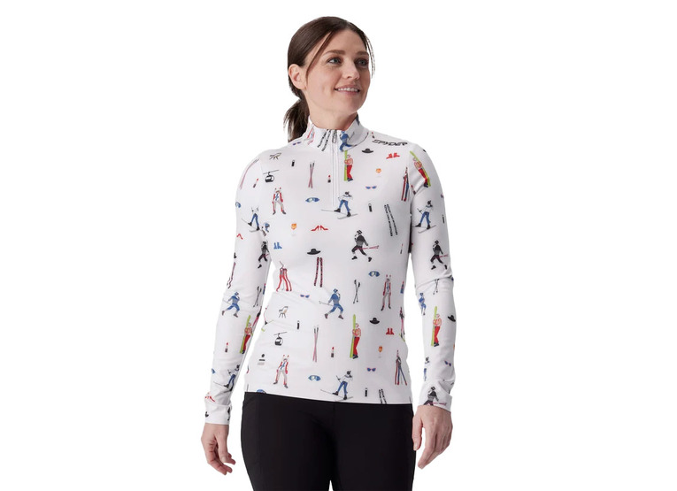 Spyder Vivid half zip skipully wit dames